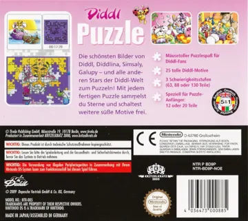 Diddl Puzzle - Echter Puzzlespass fuer Unterwegs (Europe) (En,Fr,De,Es,It) box cover back